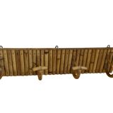 Rattan wall coat rack