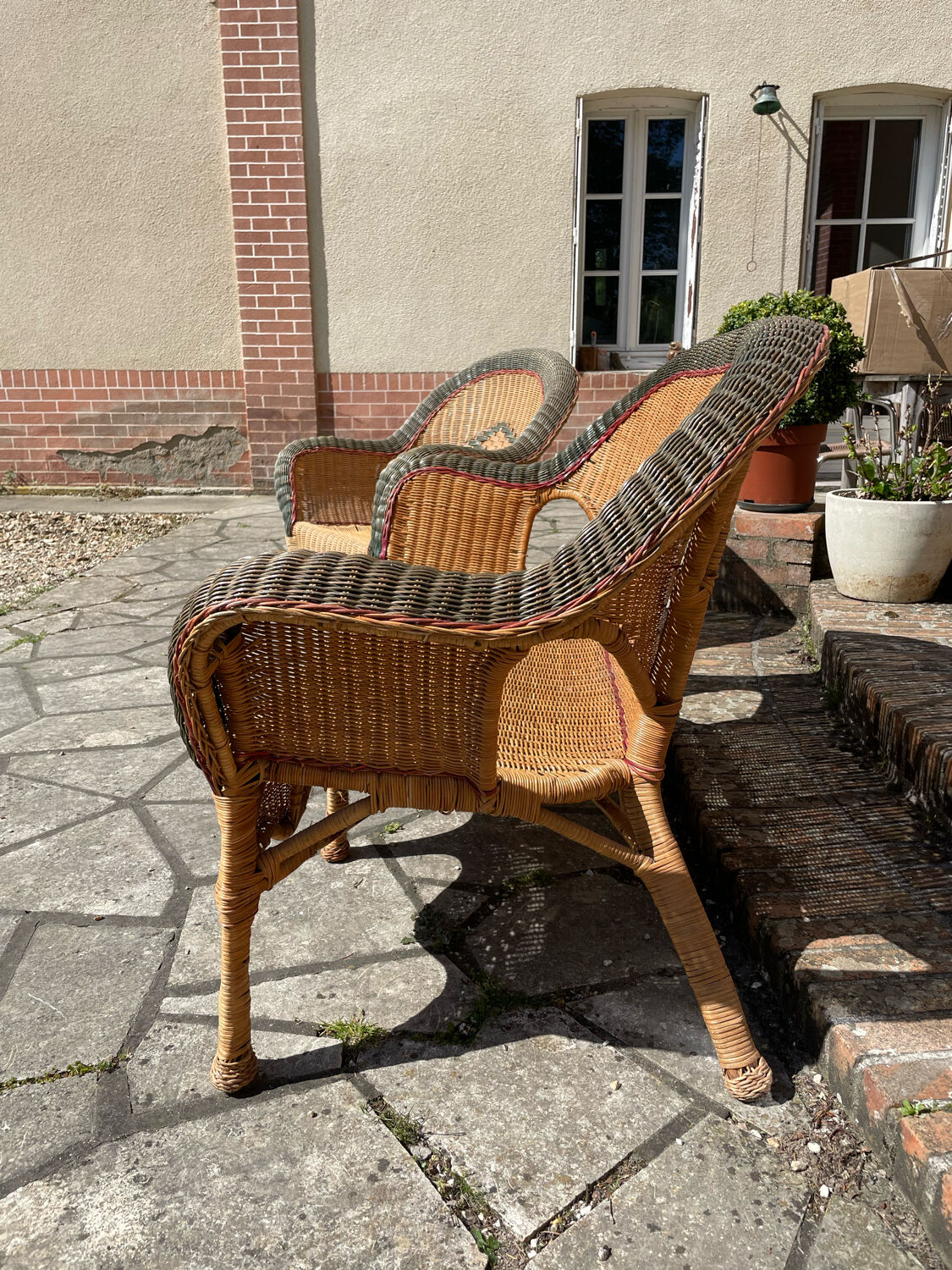 Vintage rattan garden furniture