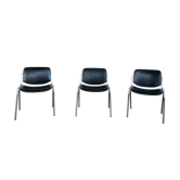 Chaise noire DSC 106 de Giancarlo Piretti pour Castelli des années 1970