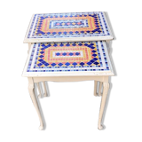 Trundle tables in briare enamels