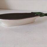 Italian ceramic glossy aubergine bowl – 1960s