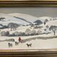 20th century naive snowy landscape by Currie