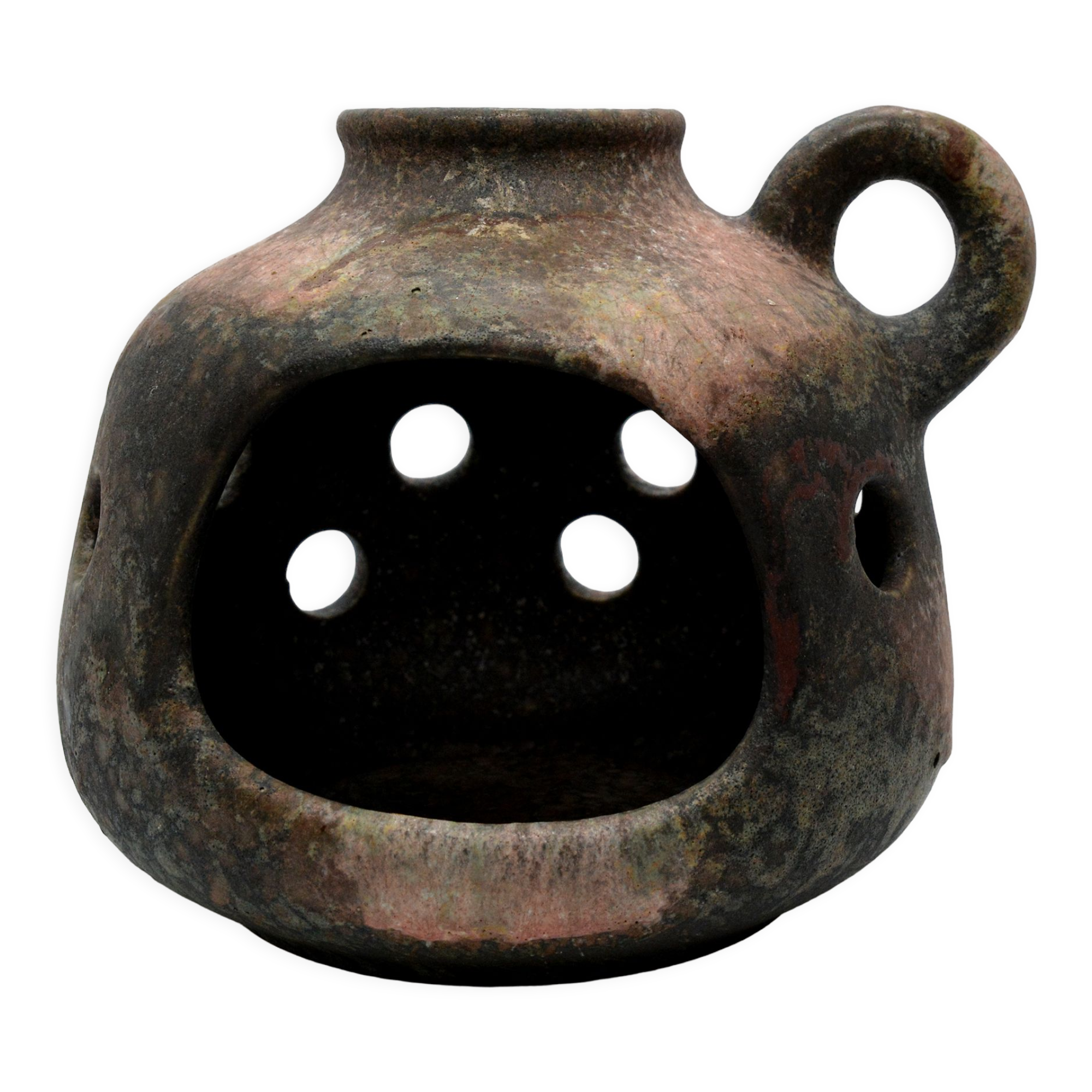 1970s organic modern ceramic oil chimney, Ruscha Art, Germany