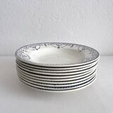 10 deep ironware plates “Balzac” Choisy le Roi