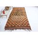 Vintage Turkish Hand-Knotted Wool Cotton Yellow Kilim Runner Rug 136x307