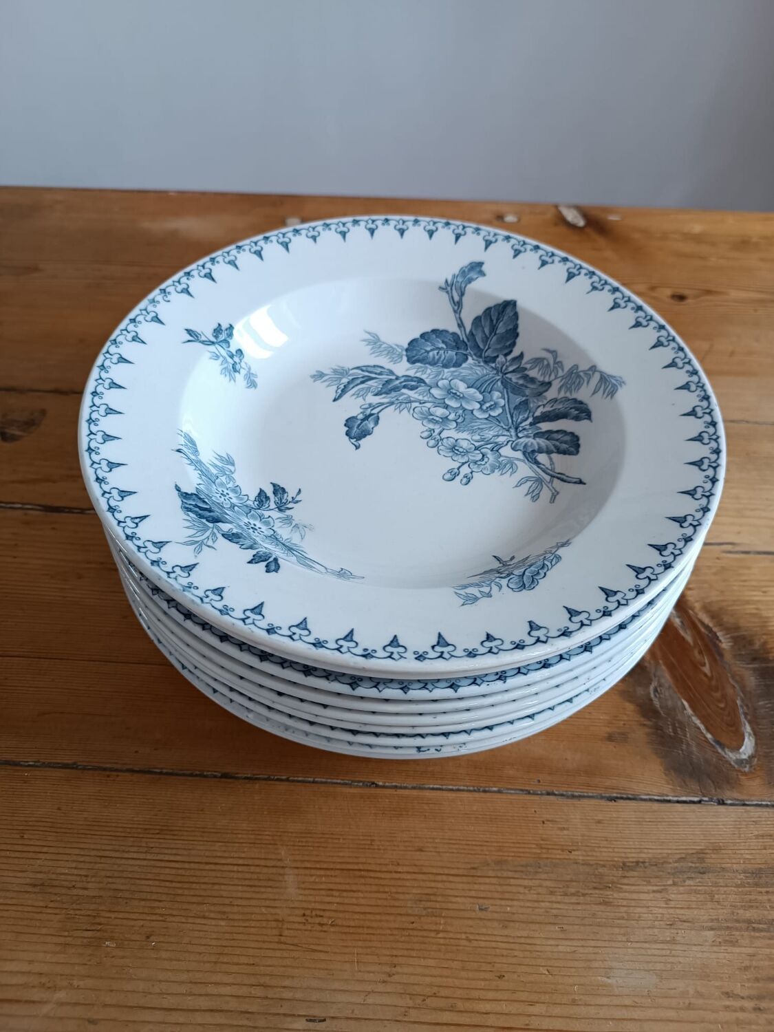 Set of 9 iron earth plates