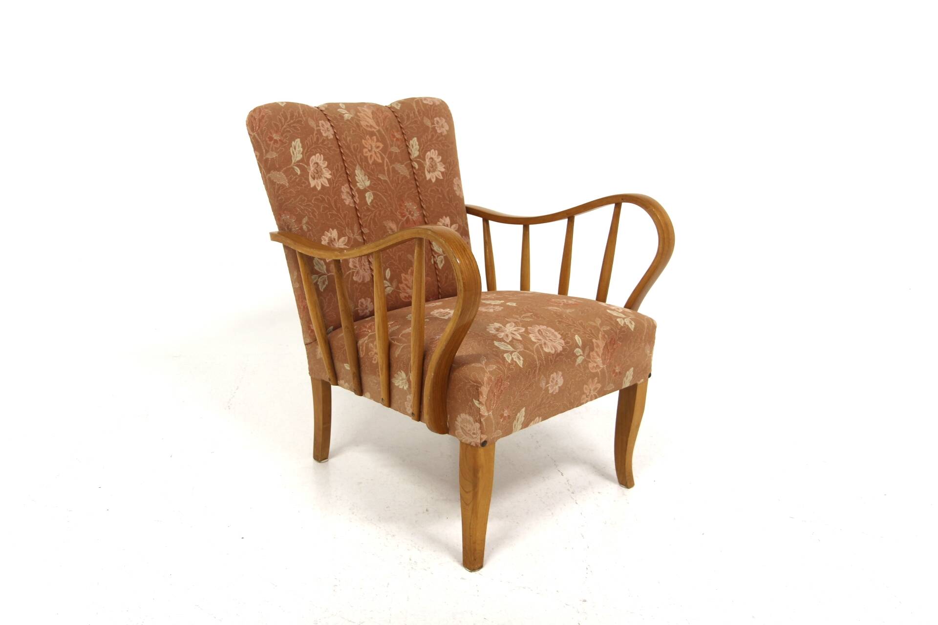 Scandinavian elm armchair, Swedish Modern, Sweden, 1940