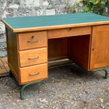 1950s schoolmaster's desk in solid oak