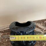 Anthropomorphic owl stoneware vase