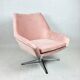 Pink swivel armchair, 1980s