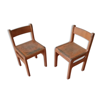 Pair of school chairs for children
