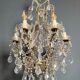 Lustre italien à perles et cristaux