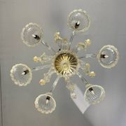 Venetian Chandelier In Golden Murano Glass, 6 Arms Of Light