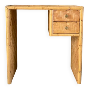 Bureau en bambou et rotin, - 1960