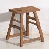 Large antique solid wood stool (c.1900)
