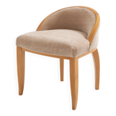 André Arbus chaise de coiffeuse en sycomore velours de mohair 1934