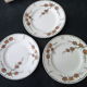 Set of 3 flat plates Terre de fer Moulin des Loups Japanese décor
