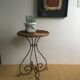 Black metal healing (wrought iron) vintage rattan tray
