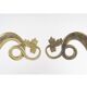 Pair of marble and bronze lamp bases, 20th century