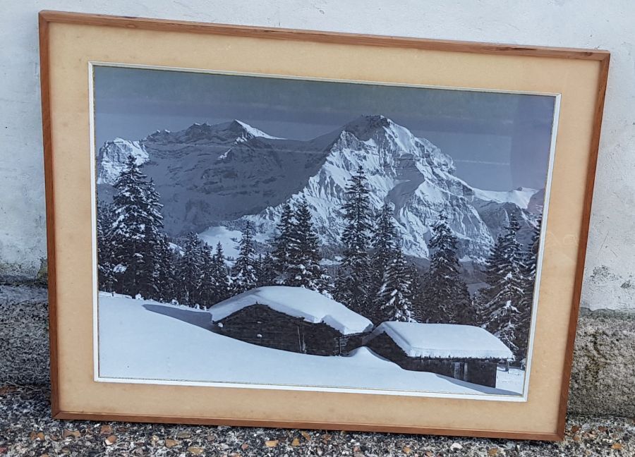 Vintage mountain view photo