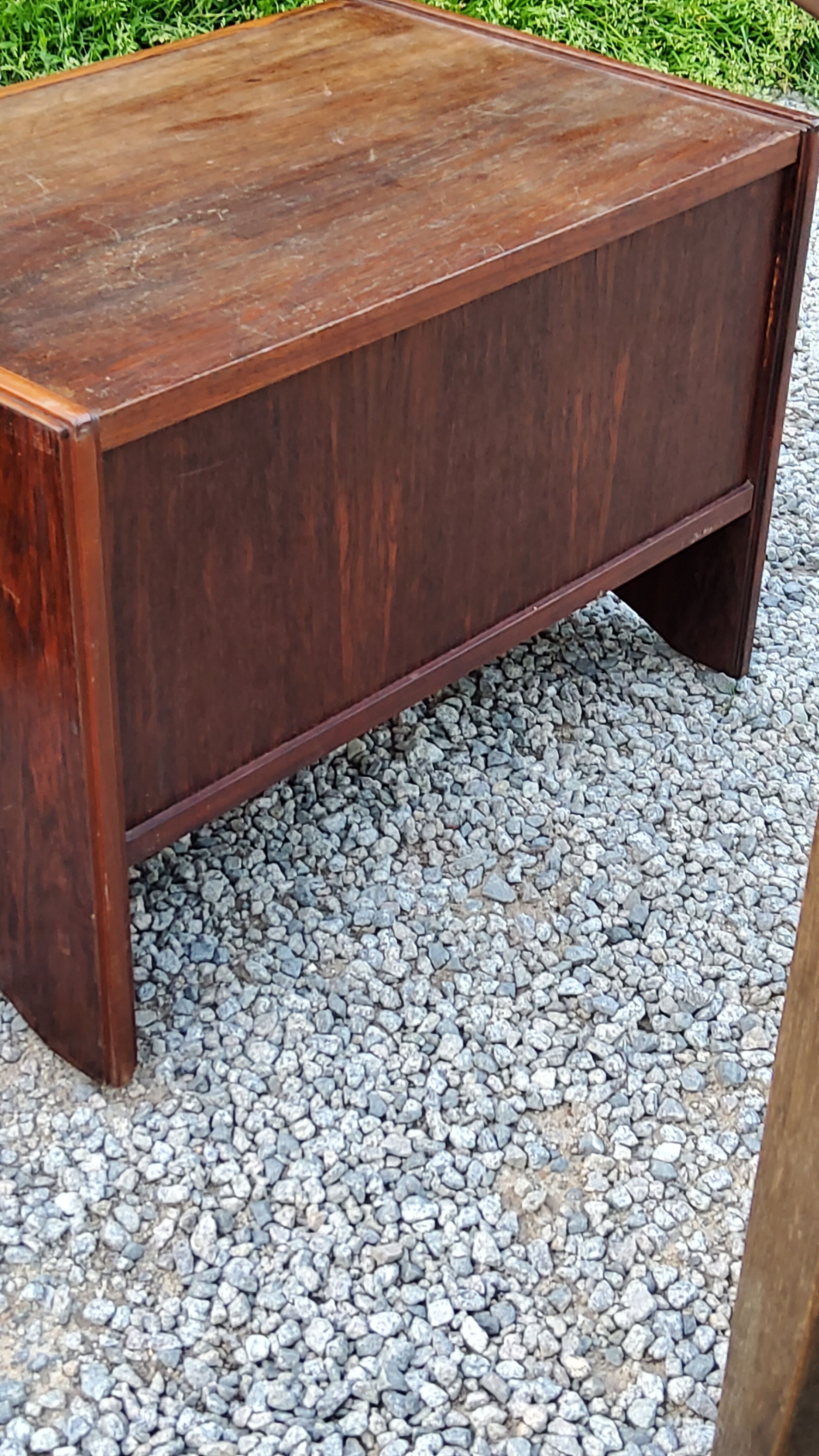 Pair of modernist art deco rosewood bedside tables from the 30s