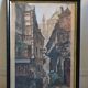 Ancient gouache painting rue brise miche le marais paris