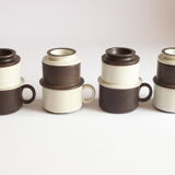Ceramic filter coffee cups by Zaalberg Holland, 1960s.