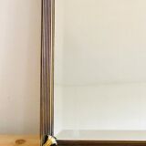 Old beveled mirror brass frame 74x50cm