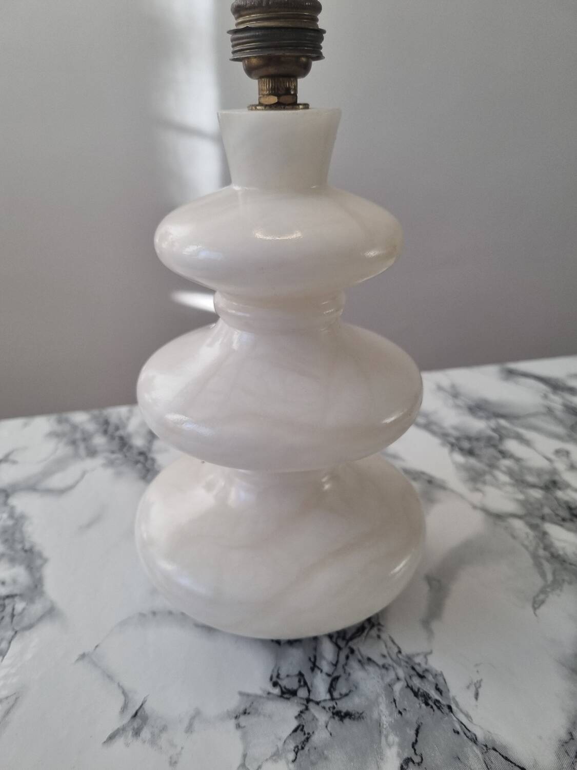Vintage marble lamp base