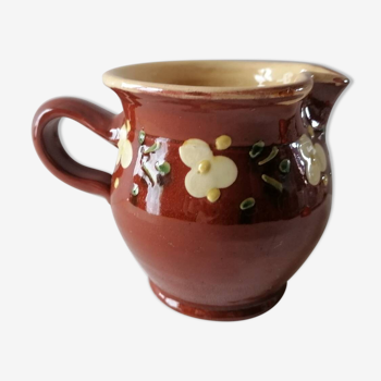 Glazed terracotta Savoy milk jug