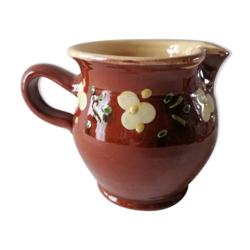Pot à lait de Savoie terre cuite vernissée