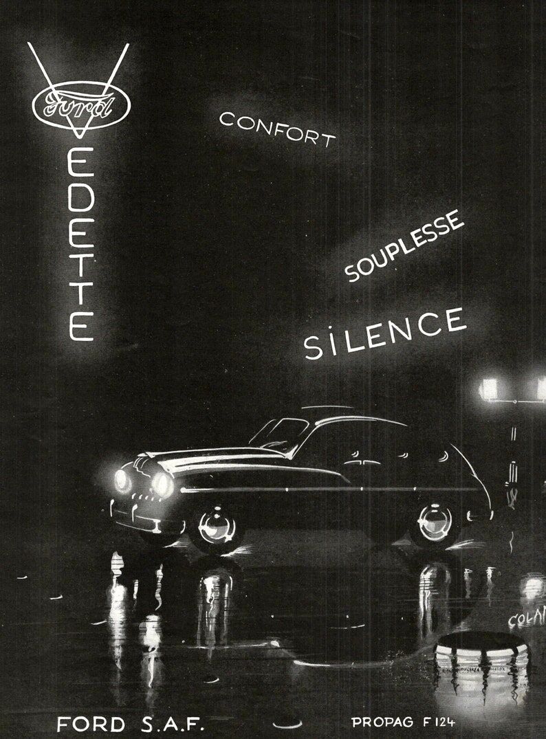 Vintage poster 30s Ford