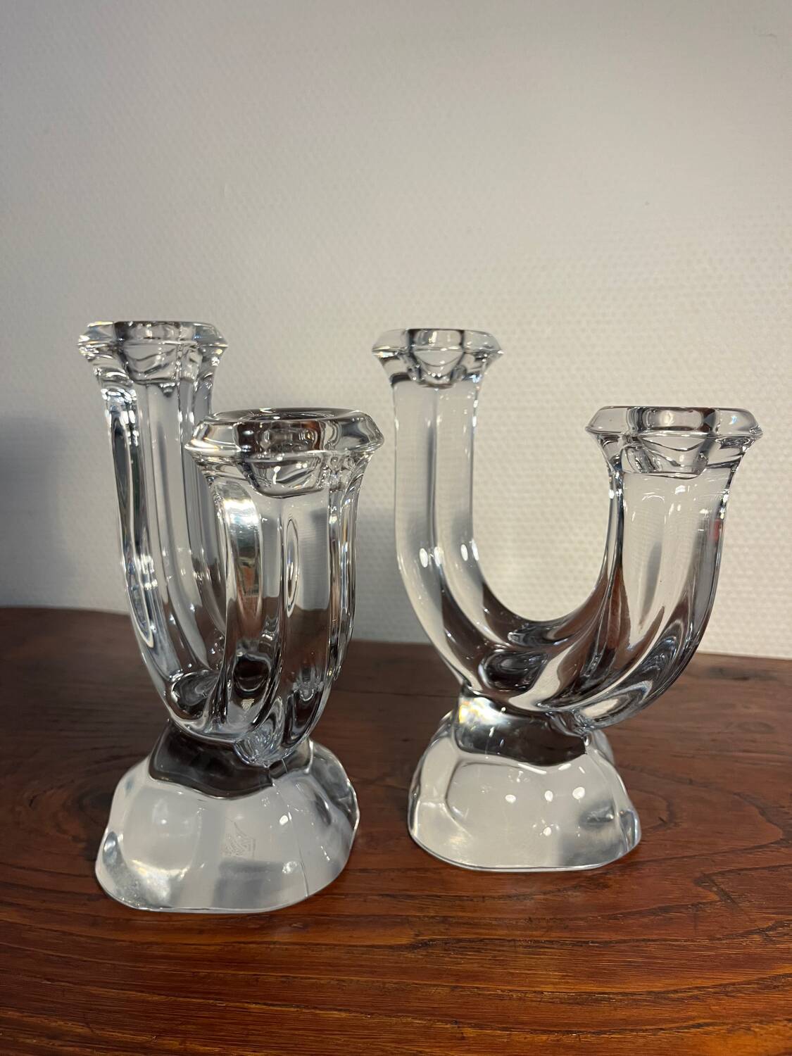 1950s/60s Vannes crystal candlestick, France