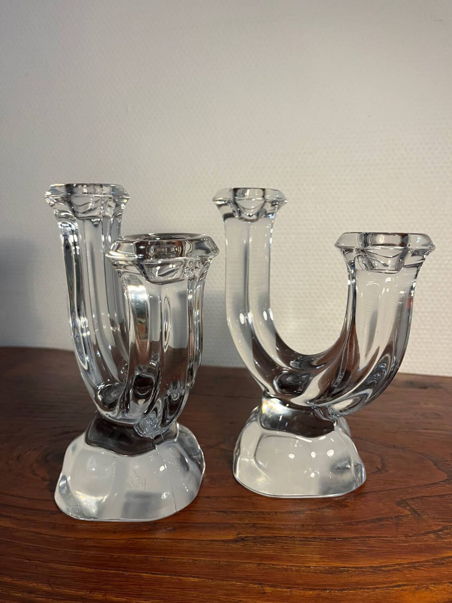 1950s/60s Vannes crystal candlestick, France