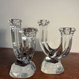 Candle holder from the 50s/60s, crystal from Vannes, France