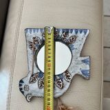 Vallauris earthenware bird mirror