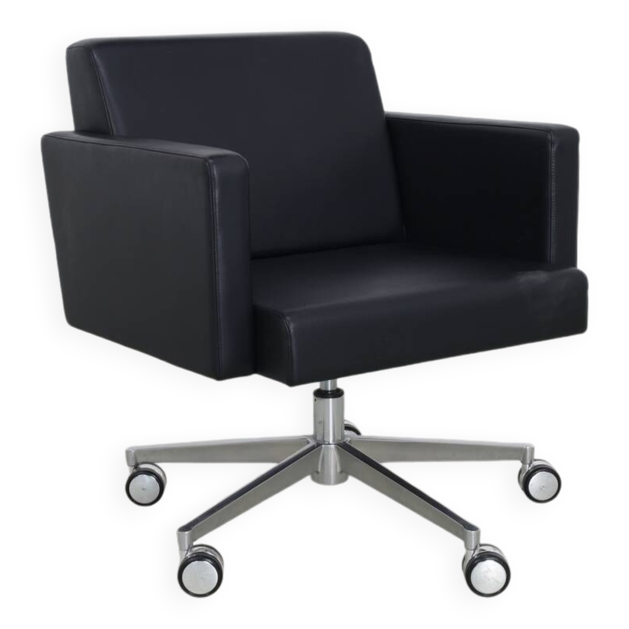 Lounge Chair Leather and Chrome by Poltrona Frau, 1990s