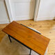 Table basse pin et métal vintage