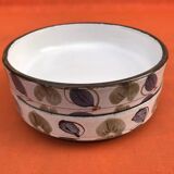 2 stackable bowls Niderviller earthenware Manufacture France