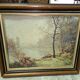 Oil on canvas – Landscape by the water – signed H. David – 20th century