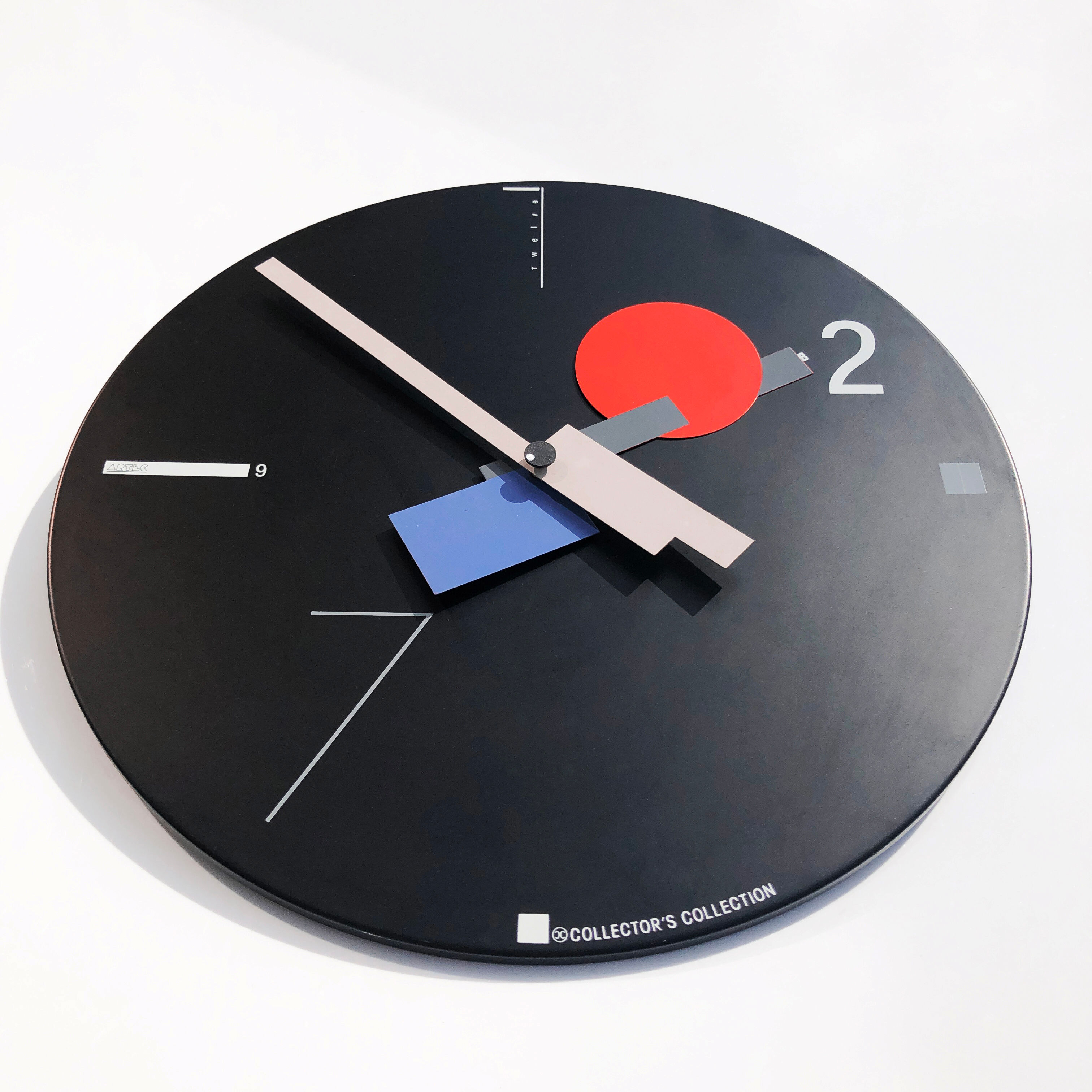 Nicolaï Canetti's constructivist wall clock for Artec, USA/Japan, 1980s