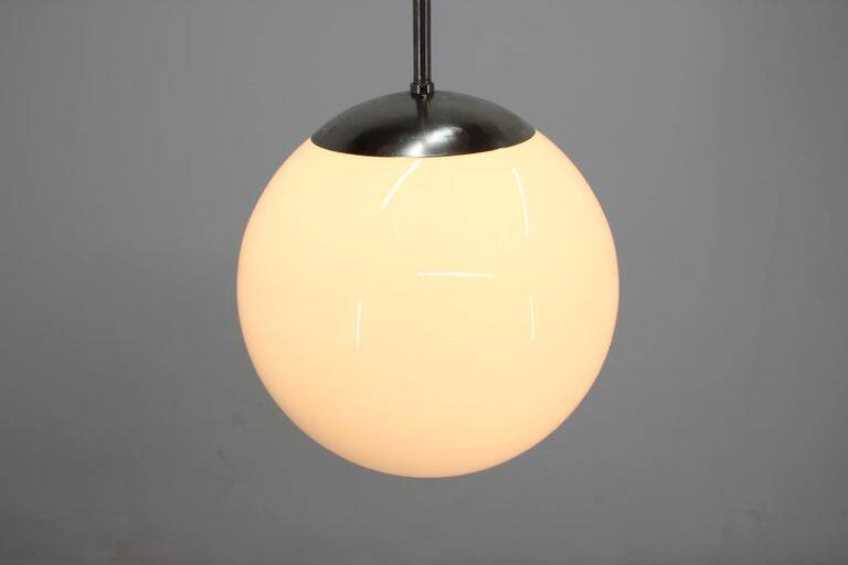 Chrome functionalism Bauhaus pendant, 1930s