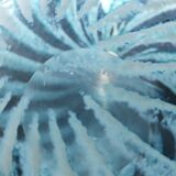 Phoenician Malta light blue glass striped vase, 90s