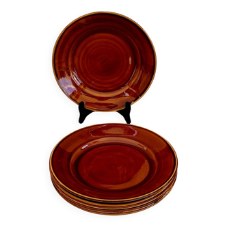 Set of 6 Saint-Clément flat plates
