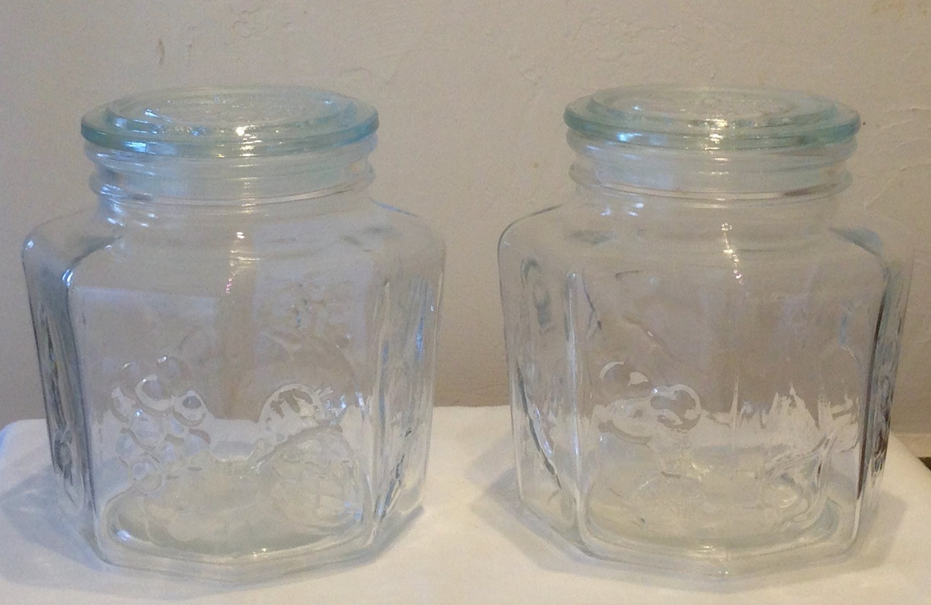 Series of jars fruit emphasis of the 1970s