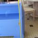 Blue lacquered low cabinet