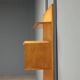 Vintage maple cabinet with drop-down front, Italian design, 1960s.
