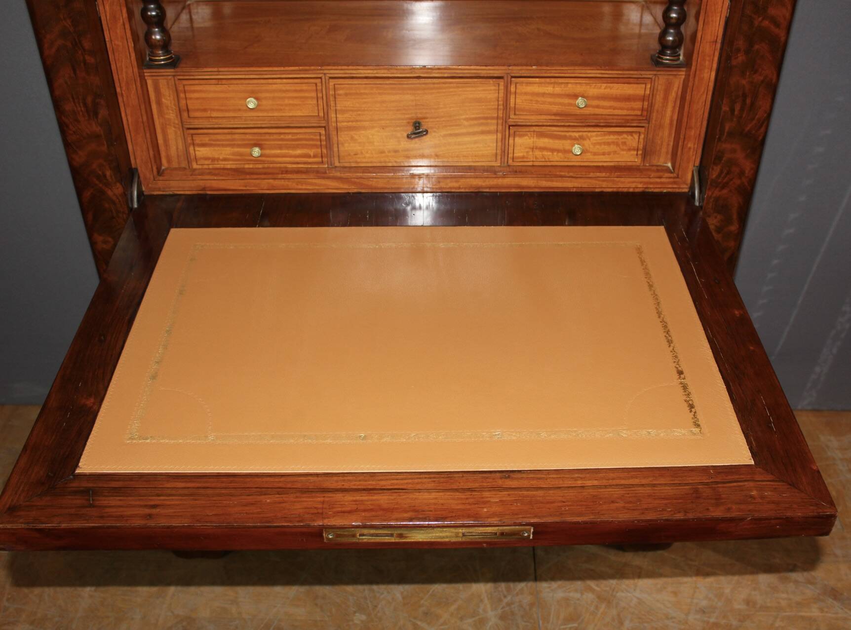 Charles X Secretary in Mahogany and Maple, early 19th century