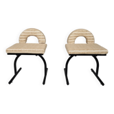 Set of 2 chairs, Italy 1980s.