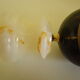 Pair of candlesticks in Crystal and onyx stone